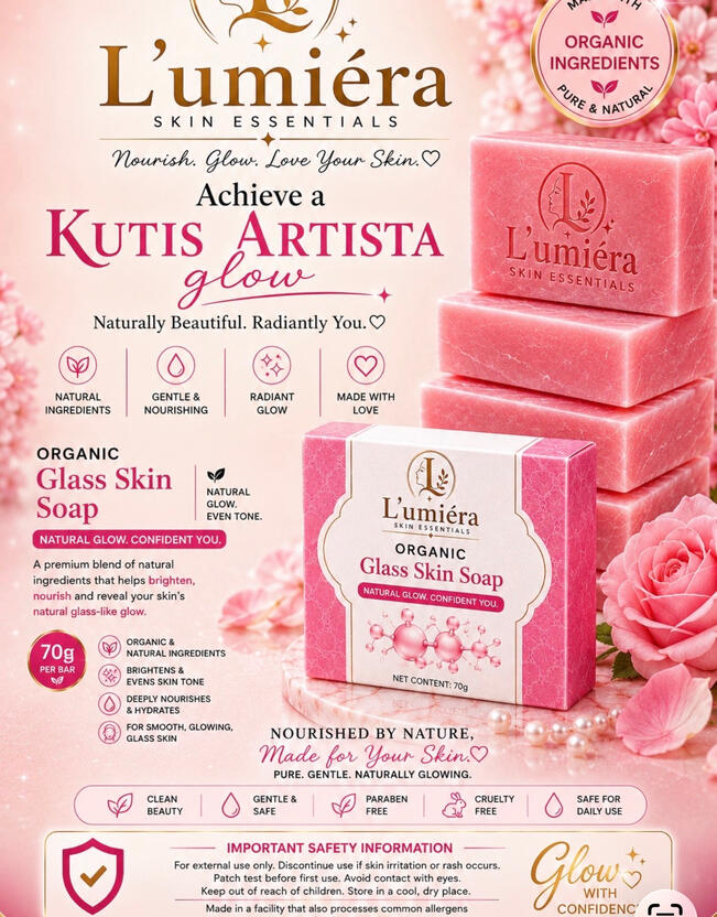 ORGANIC GLASS SKIN ESSENTIAL OIL SOAP